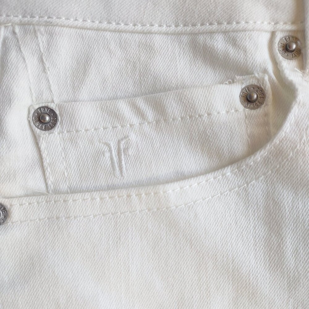 Frye High-Rise Straight Leg Jeans Off-White Relaxed Stretch Women Sz 8/29 EUC - Picture 11 of 13
